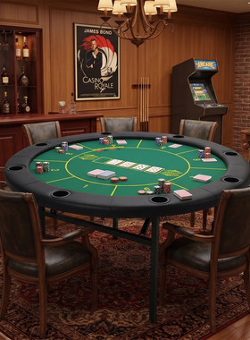 poker桌德州扑克桌子德州扑克桌子折叠扑克圆桌德扑桌子铁脚桌面
