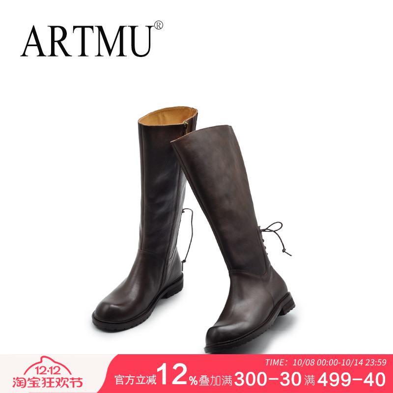 里外全皮黑色皮靴舒适百搭平底