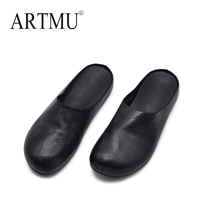 Artmu阿木原创厚底包头拖鞋女外穿2025新款头层牛皮女士半拖鞋