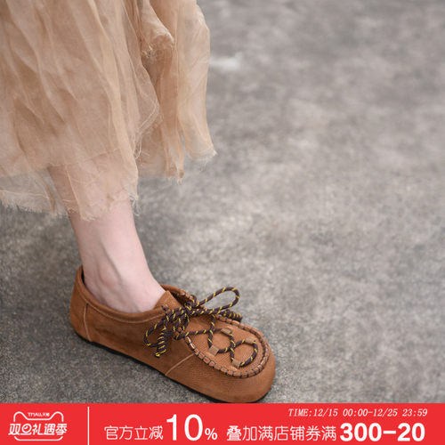 真皮四季鞋厚底博肯单鞋