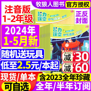 2年级杂志2024年1 智力课堂快乐语文与数学1 一二年级小学生注音版 2023年1 12月全年珍藏 半年订阅 5月 另有全年 2022年过刊