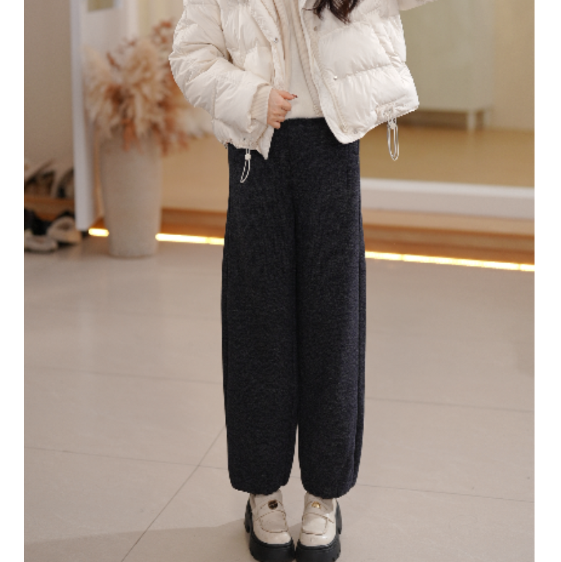 苏醒的乐园休闲百搭宽松加绒长裤
