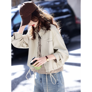 仿皮皮衣夹克外套SXPY26003 春秋短款 苏醒 乐园2026新款