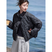 女百搭菱格简约短款 温柔简约立领棉服2025新款 冬季 小个子棉衣