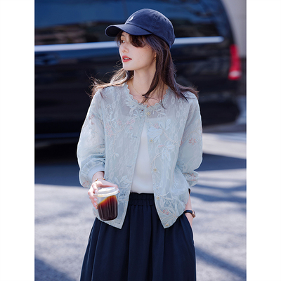 时尚气质简约薄款防晒外套女2025年春夏日新品休闲通勤百搭上衣