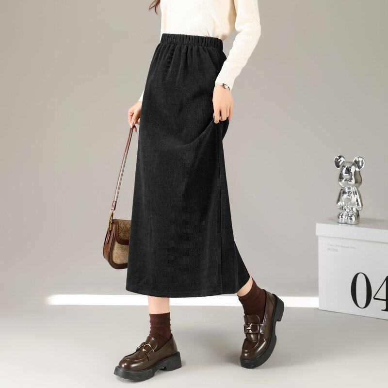 时尚气质半身裙冬季新款女百搭高腰显瘦直筒加绒厚款裙子,女装/女士精品,半身裙,淘宝优惠券,粉丝福利购,淘宝优惠卷