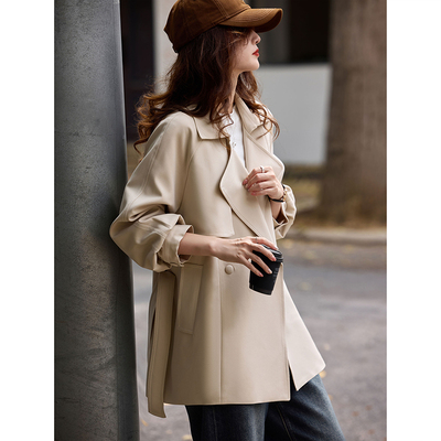 苏醒的乐园通勤简约短款风衣外套