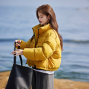 90绒鸭绒上衣女装 苏醒 新款 面包羽绒服2025年冬季 乐园立领短款