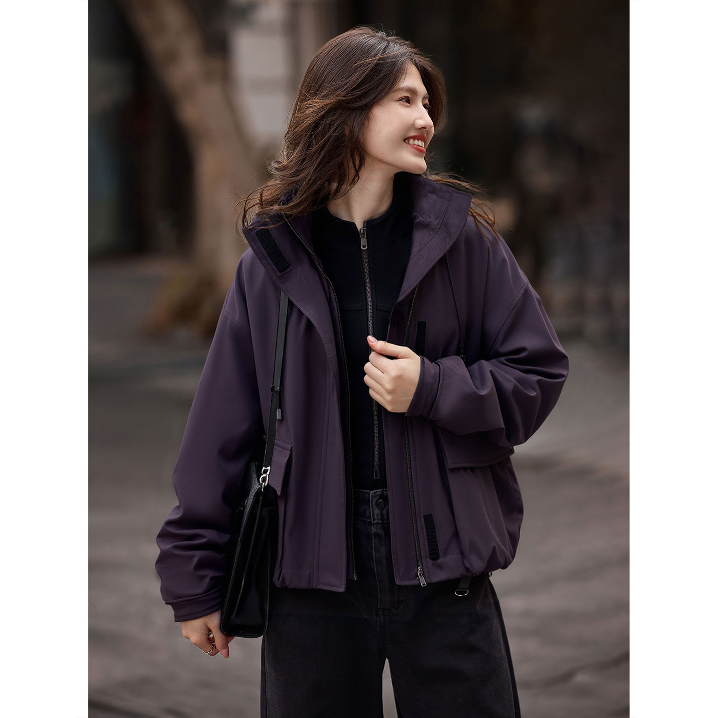 苏醒的乐园运动户外休闲工装夹克套装2025年冬季新款女装两件套