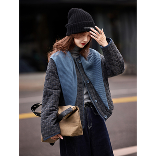 格纹含披肩休闲加厚羽绒服2025年冬季新款短款上衣厚外套女装苏醒