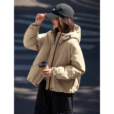抽绳连帽棉服2025新款冬季保暖外套女装上衣SXMF25015