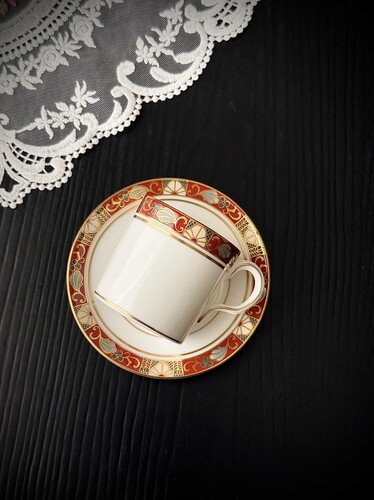英国Royal Crown Derby皇冠德贝Cloisonne系列骨瓷咖啡杯摩卡杯