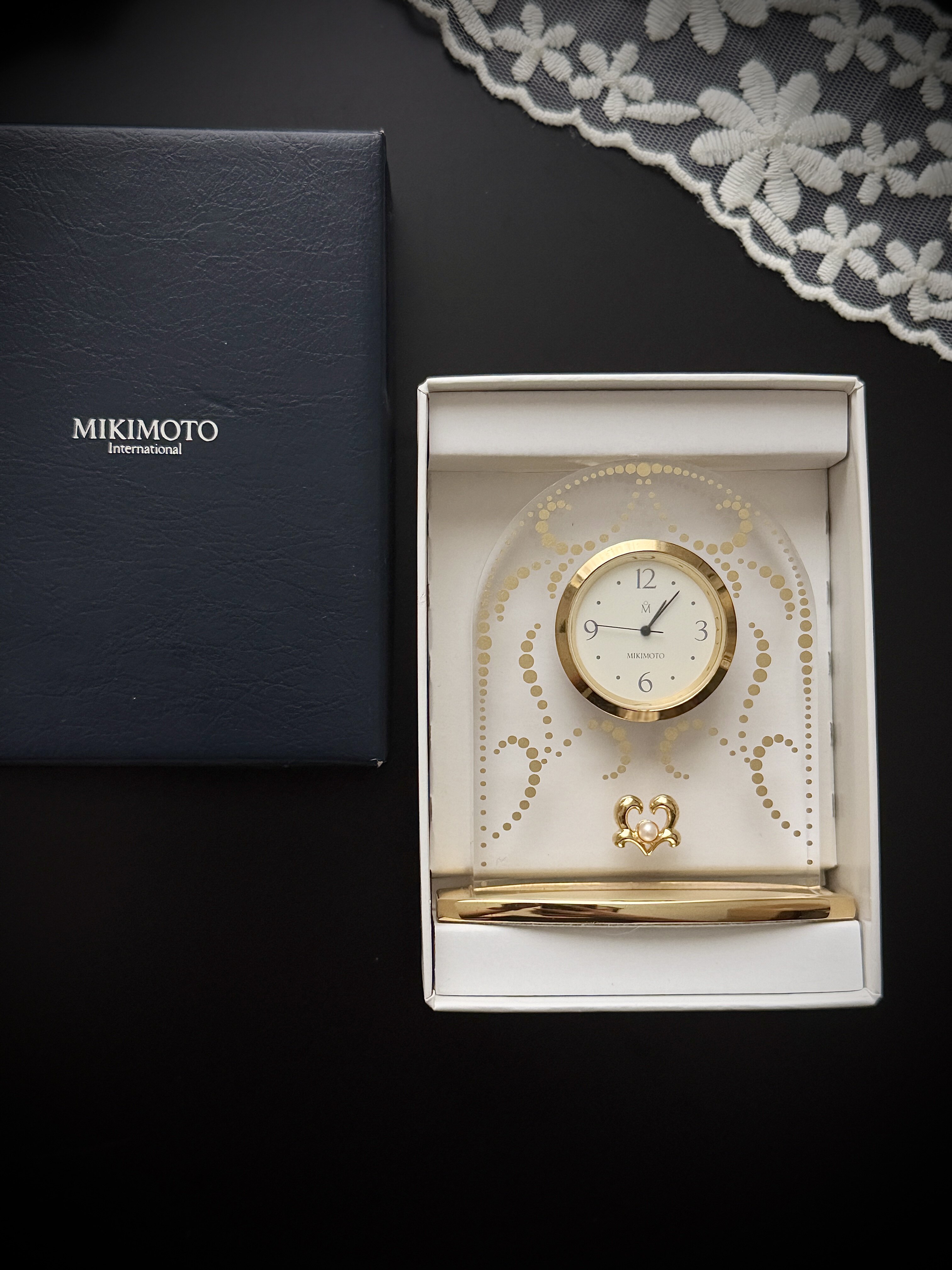 日本MIKIMOTO/御木本爱心花珍珠座钟·中古图片