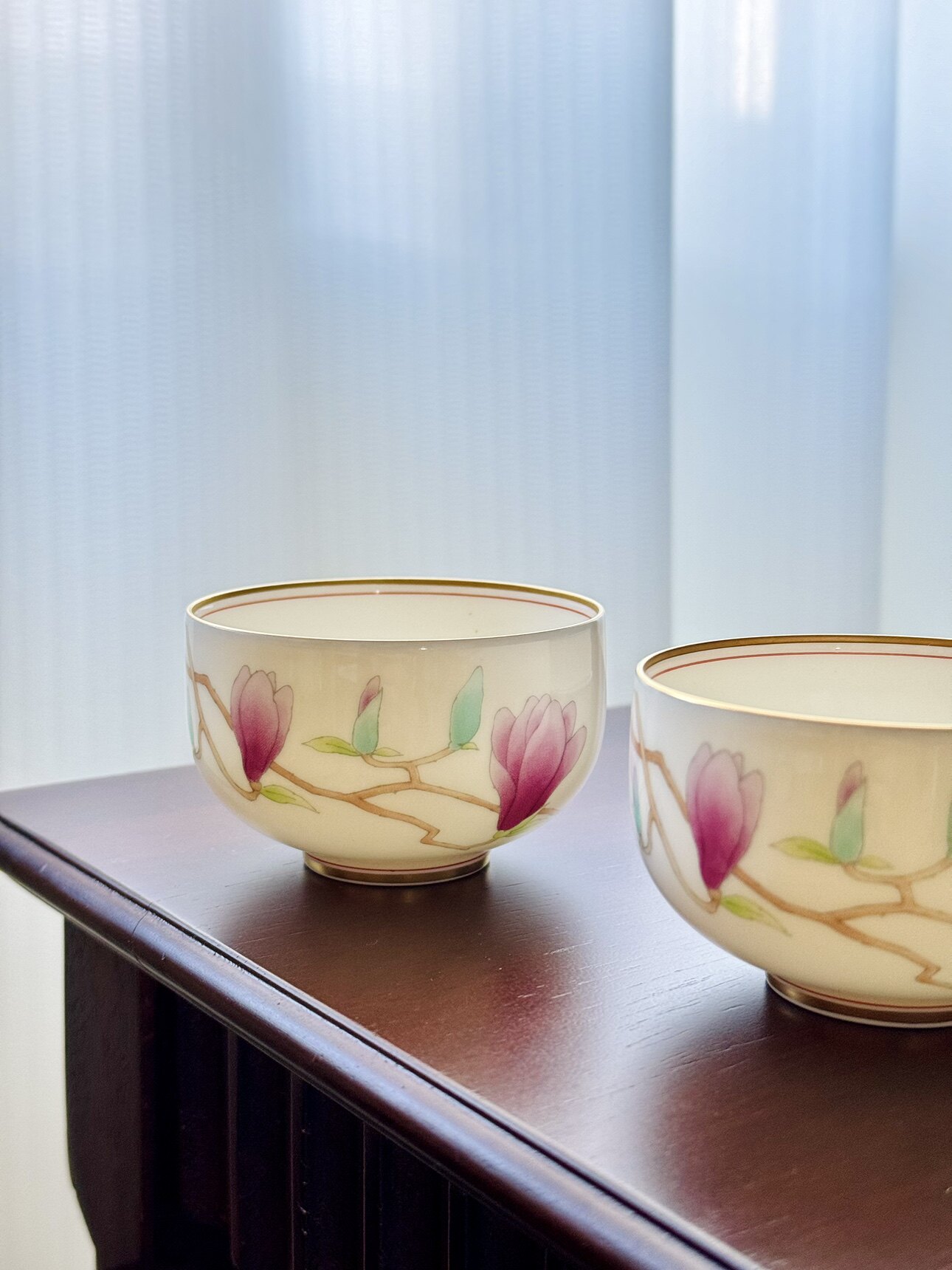 日本直采香兰社粉色木莲花茶杯主人杯日式茶具汤吞杯