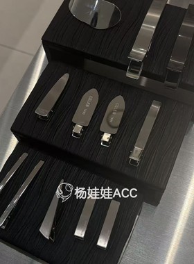 561829韩国东大门the queen新款金属拉丝医疗钢两件套鸭嘴夹发夹