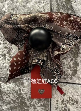 5112501韩国东大门Trois de LEI新款高级感民族风腰果花大肠发圈