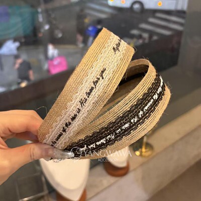 561620韩国东大门Baket新款甜美气质编织印花发箍