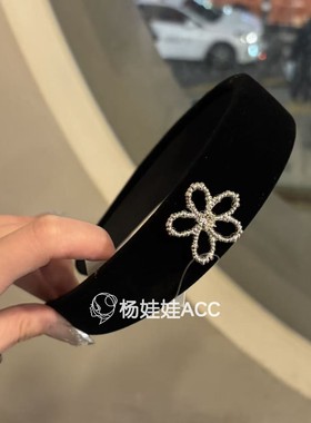 610802韩国东大门Baket新款甜美精致简约丝绒花朵发箍