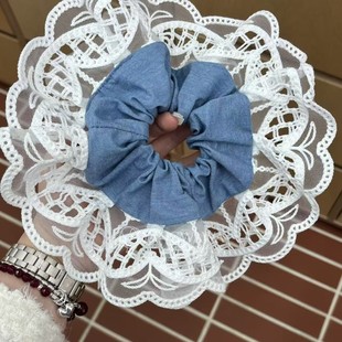 550610韩国东大门maylee条纹格格满天星大肠发圈