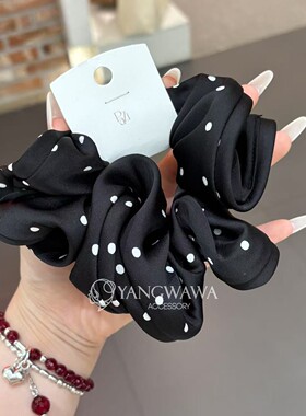 511642韩国东大门papa波点精致款肠圈发绳