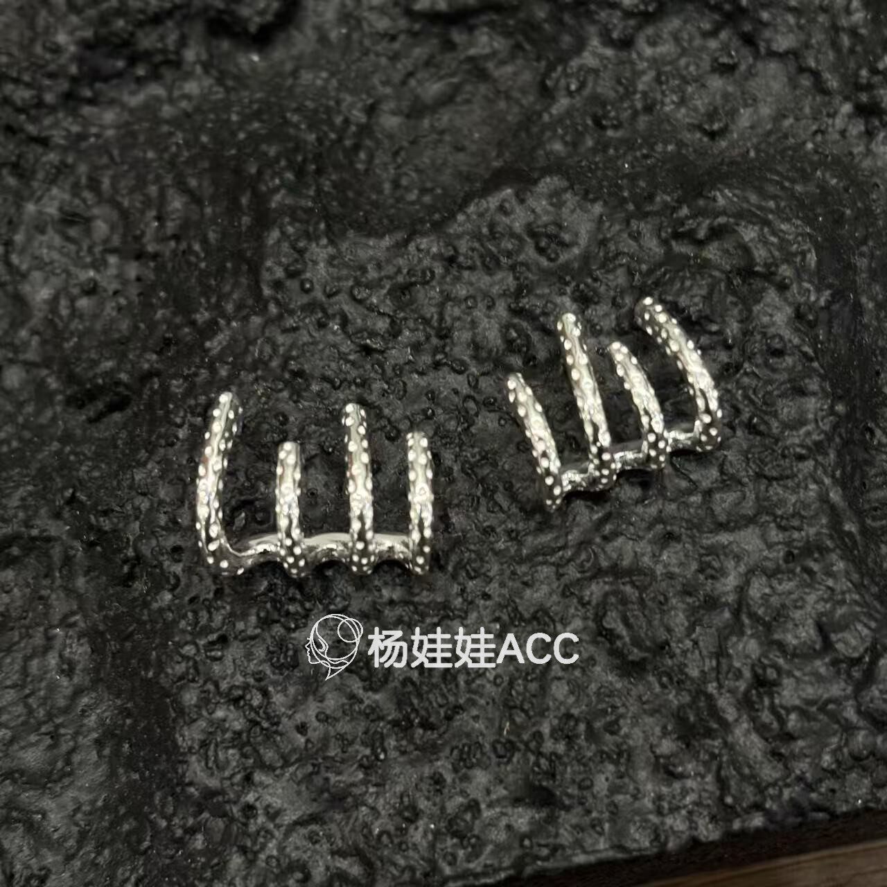 5121614韩国东大门Trois de LEI通体纯银新款精致山峰优雅耳骨夹