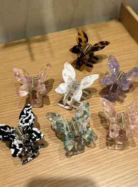 43841韩国东大门进口小金标醋彩色酸蝴蝶抓夹发抓