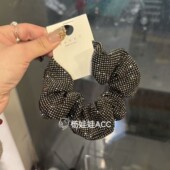 612914韩国代购 Baket新款 高级感朋克时髦闪钻小肠发圈