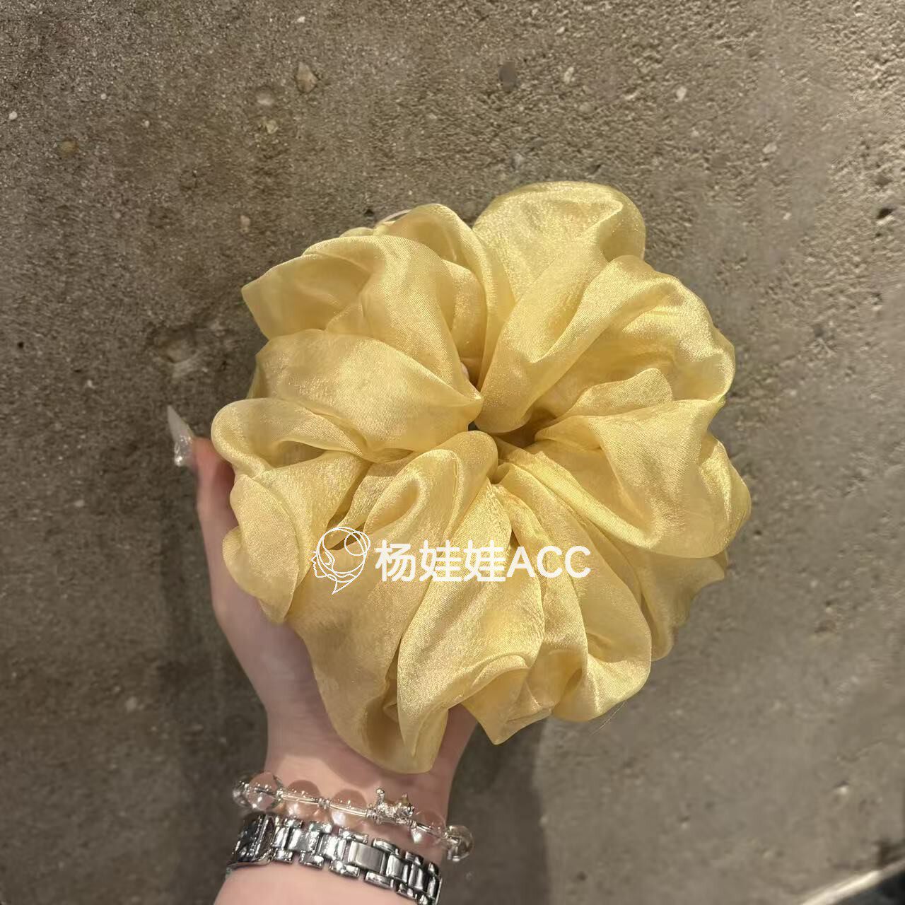 651516韩国东大门nyunyu新款甜美超级复古风丝绸发圈