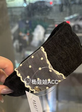 5102311韩国东大门Baket新款高级感法式宽边条绒波点发箍头箍