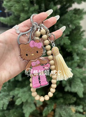 650602韩国东大门maylee新款高级感甜美亚克力小猫珠珠包挂件