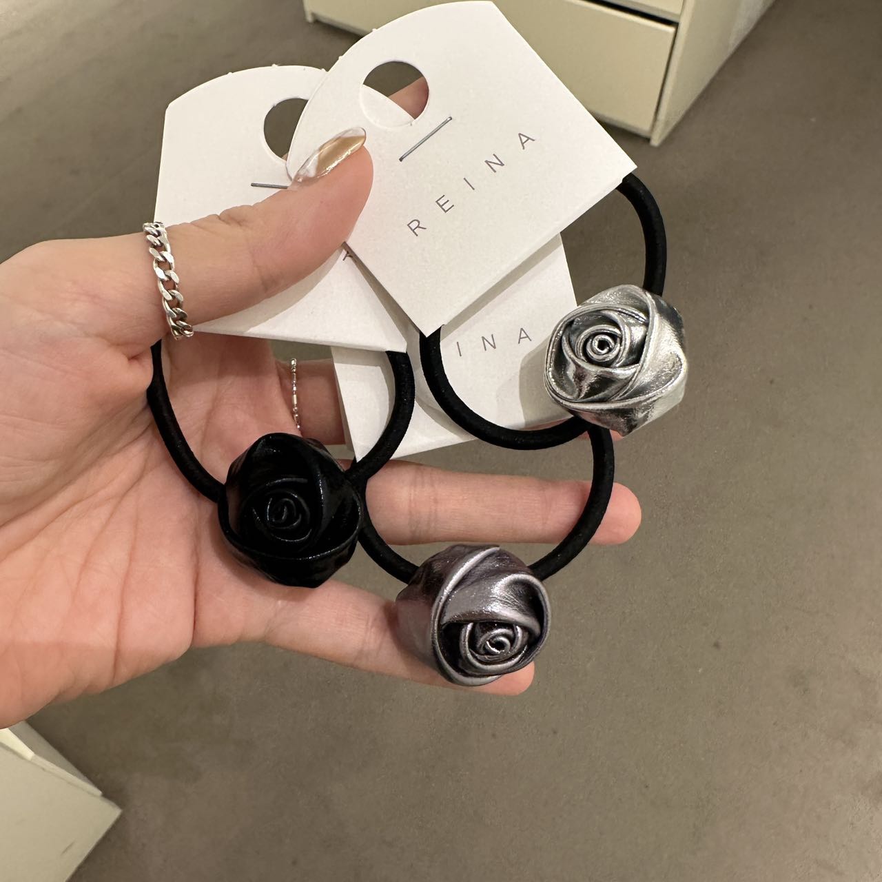 东大门立体花朵高级感发绳皮筋