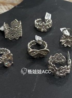 5121706韩国东大门miss通体纯银新款精致笑脸小花星星戒指