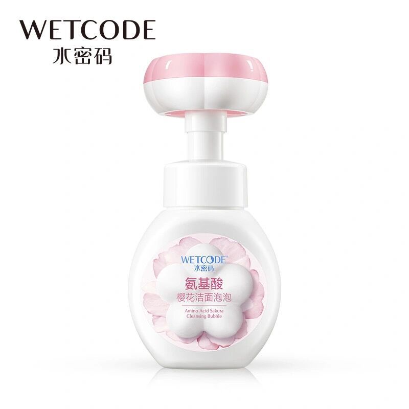 水密码氨基酸樱花洁面泡泡160ml男女深层清洁补水保湿慕斯洗面奶