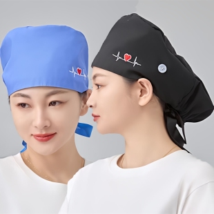刺绣护士帽女手术室帽子医生麻醉科医用工作帽口腔诊所牙科蝶尾帽