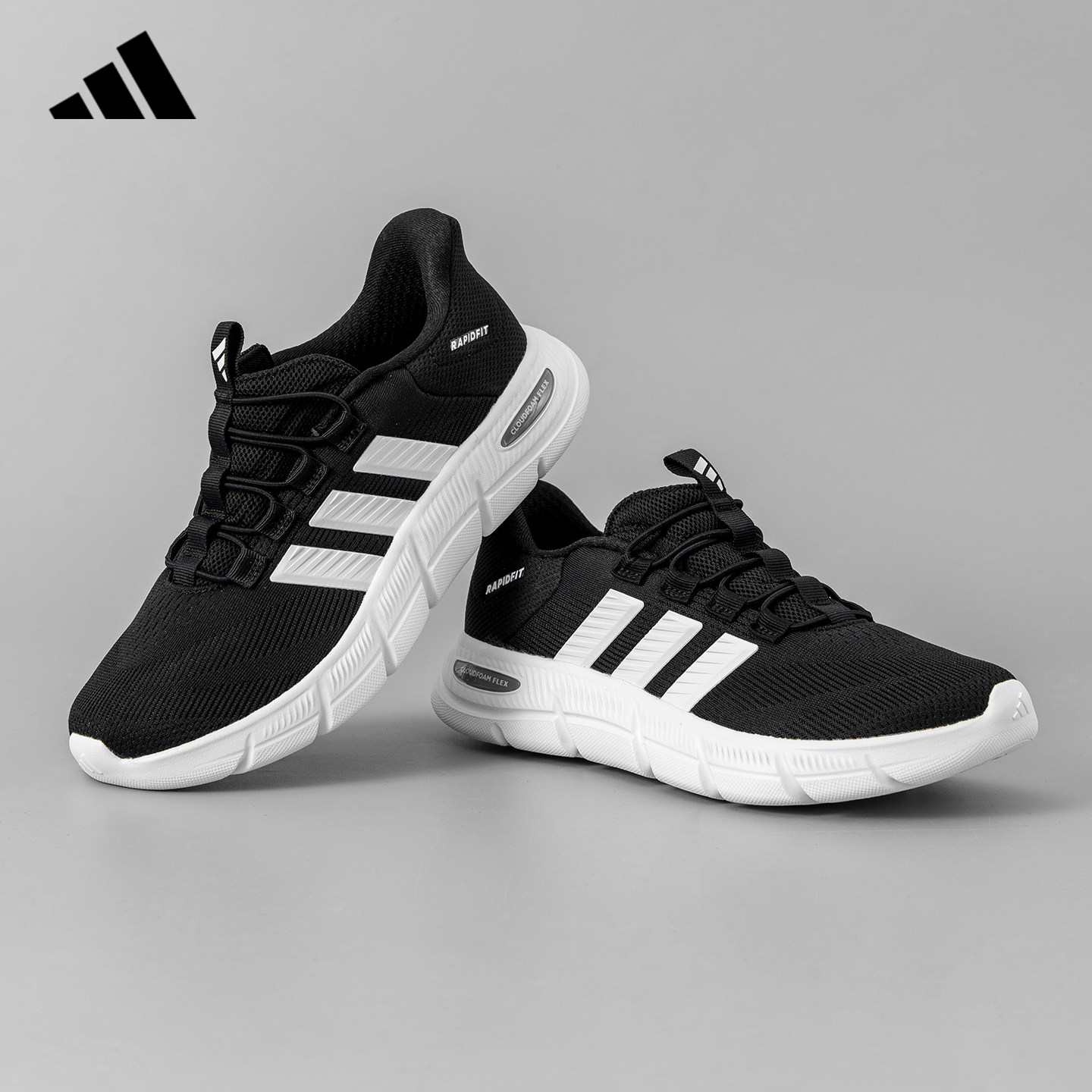 adidas阿迪达斯健步鞋一脚蹬男鞋爸爸鞋正品新款休闲通勤鞋KJ5916 - 实物图