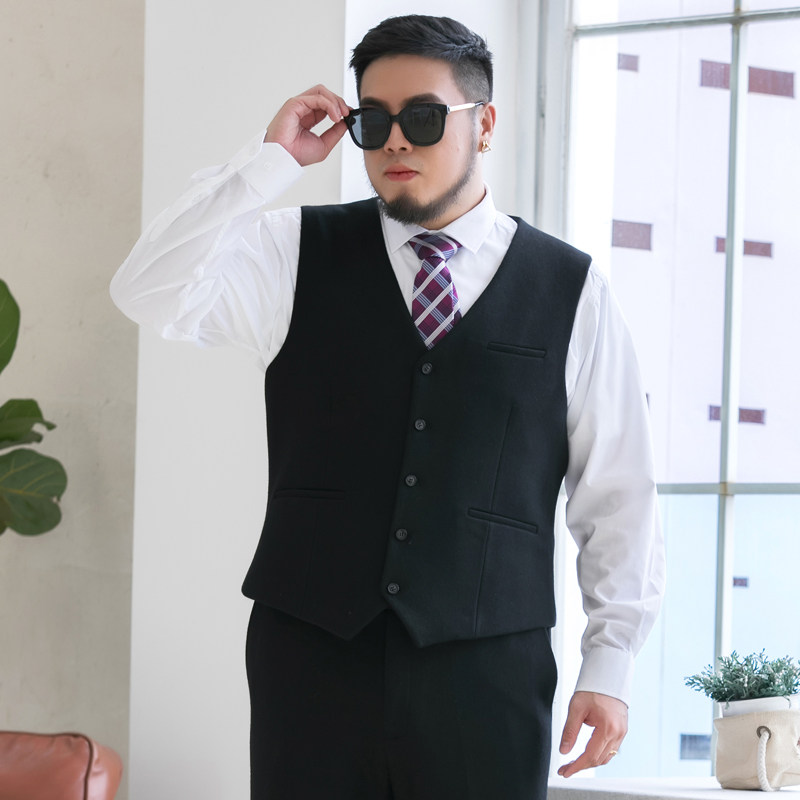 大码西装男套装胖子面试职业装