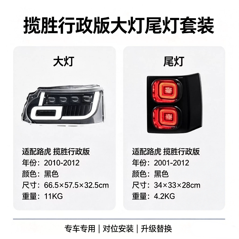 路虎揽胜行政版大灯总成01-12款