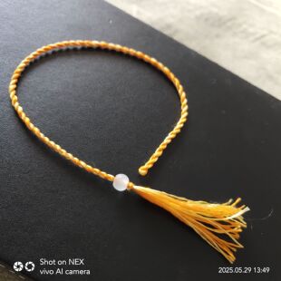 100%蚕丝线真丝端午节手链手绳脚链补土专款珠珠可换