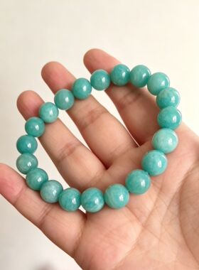 天然天河石手链湖水蓝绿手链女款娇艳饰品10MM女神礼物生日礼物