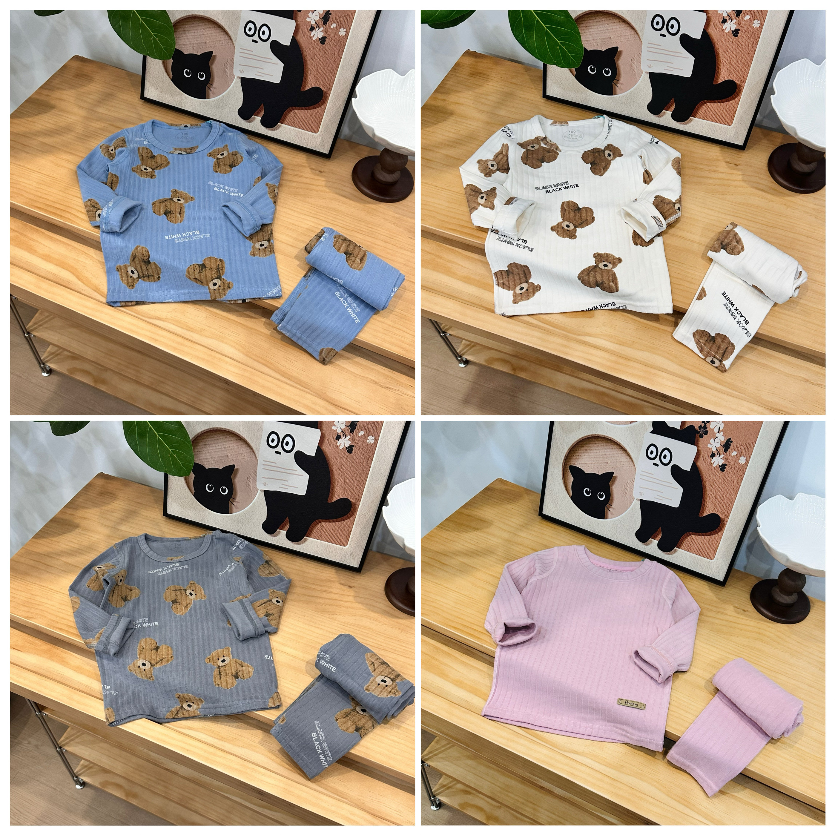 【中厚款/舒绒棉】男女童秋冬保暖秋衣裤套装家居服磨毛棉特价丫