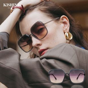 果冻灰黑渐变日本KISHINE墨镜阻隔紫外线99.9网红同款百搭显脸小