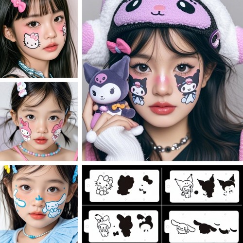 高点单率镂空图案面部彩绘模板