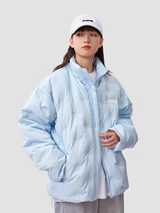 FPA浅蓝色羽绒服，M码，白鸭绒填充