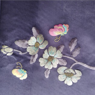 精美真丝欧根纱手绣布料 旗袍裙子上衣礼服刺绣面料15 随时更新