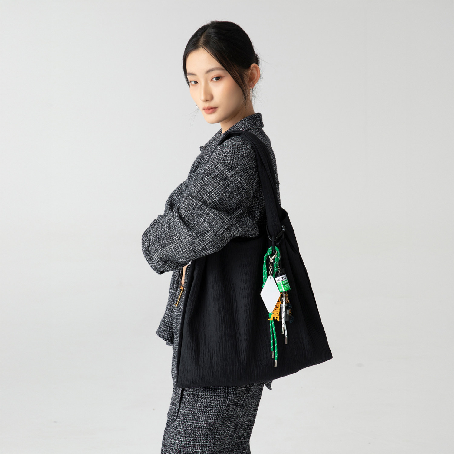 希伯莱单肩包手提袋帆布包大容量上班通勤大学生上课托特补习袋女