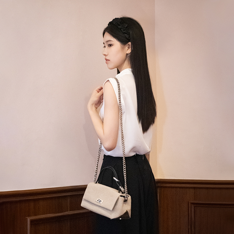 希伯莱麻布链条包单肩斜挎包手提包腋下包2025新款包包女