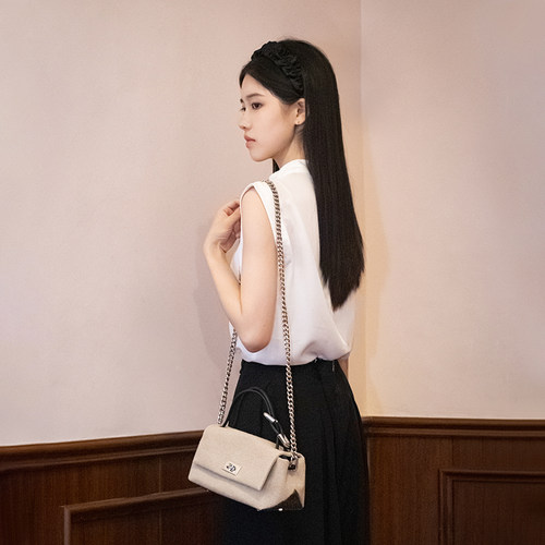 希伯莱麻布链条包单肩斜挎包手提包腋下包2025新款包包女