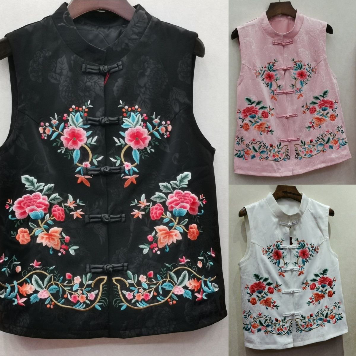 唐装短款复古盘扣开衫马甲唐装中国风妈妈中老年无袖坎肩马夹单件,女装/女士精品,上衣,淘宝优惠券,粉丝福利购,淘宝优惠卷