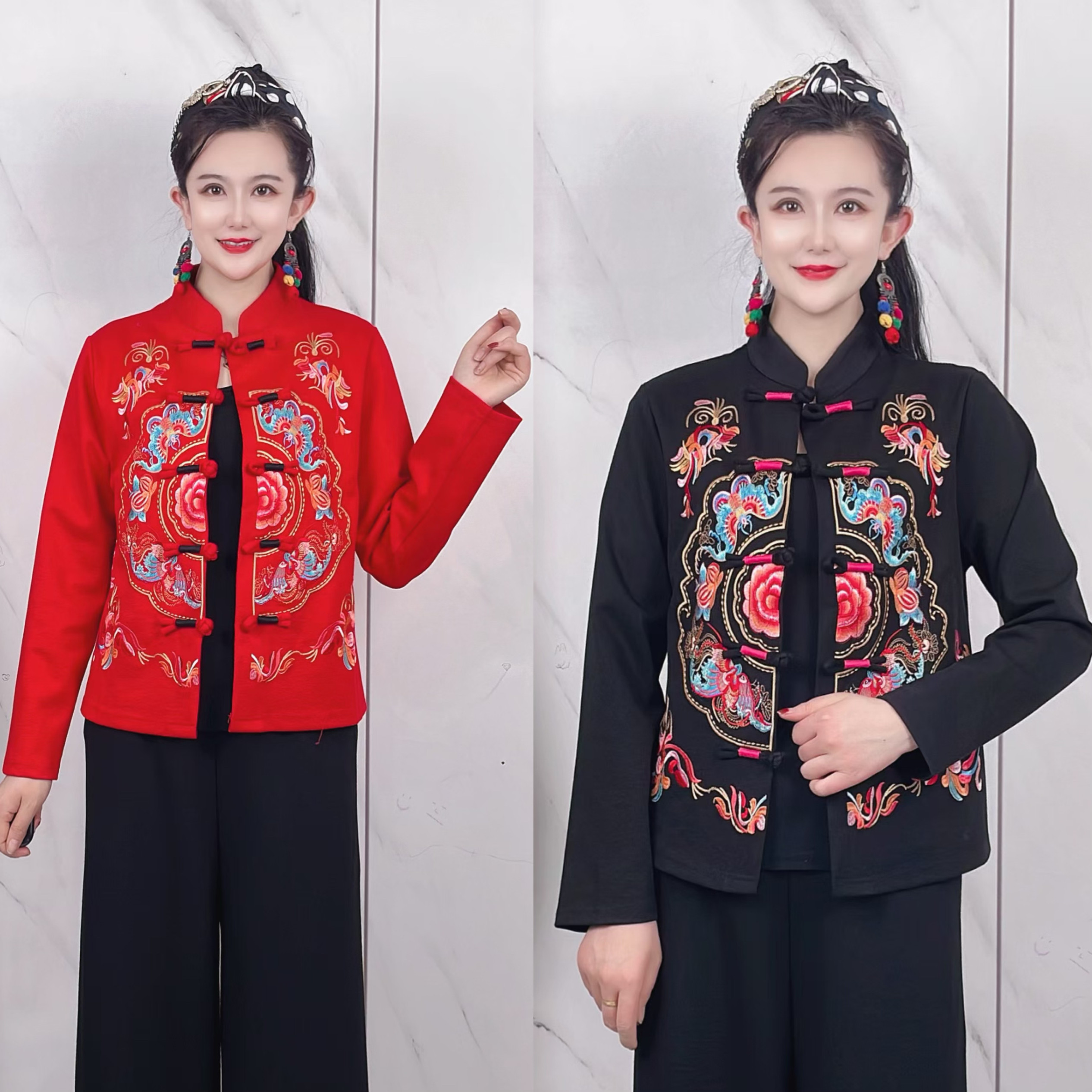 中国风刺绣春款唐装开衫外套
