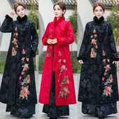 2024秋冬新款 外套 棉大衣唐装 新中式 民族风雪尼尔刺绣花加厚大码